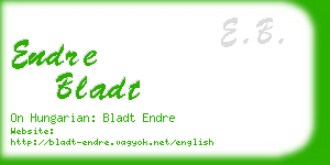 endre bladt business card